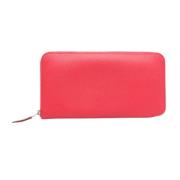 Pre-owned Leather wallets Hermès Vintage , Pink , Dames