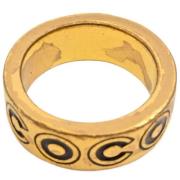 Pre-owned Metal rings Chanel Vintage , Yellow , Dames