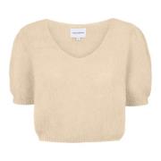 Korte mouw Almond Pullover American Dreams , Beige , Dames