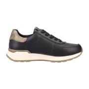 Zwarte Casual Sneakers voor Dames Rieker , Black , Dames