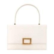 Pre-owned Leather handbags Hermès Vintage , White , Dames