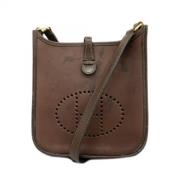 Pre-owned Leather shoulder-bags Hermès Vintage , Brown , Dames