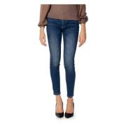 Blauwe Skinny Jeans voor Vrouwen Armani Exchange , Blue , Dames