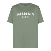 T-shirt met Parijs print Balmain , Green , Heren