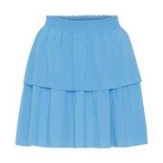 Gerimpelde Rok Lichtblauw Viscose Lagen American Dreams , Blue , Dames