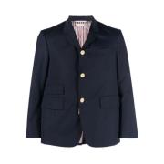 Navy Blue RWB Stripe Blazer Thom Browne , Blue , Heren