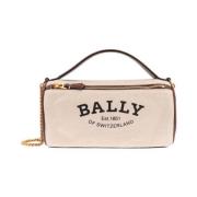 Logo Tote Tas Mini Bally , Beige , Dames