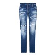 Distressed Skinny Jeans Dsquared2 , Blue , Heren