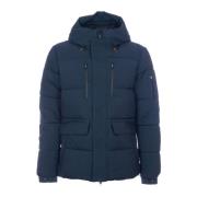 Korte parka met capuchon Save The Duck , Blue , Heren