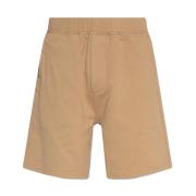 Katoen Logo Bermuda Shorts Dsquared2 , Beige , Heren