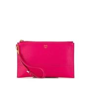 Pre-owned Leather clutches MCM Pre-owned , Pink , Dames