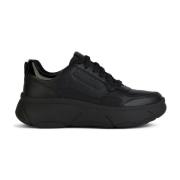 Zwarte Vrijetijdssneakers voor Vrouwen Geox , Black , Dames