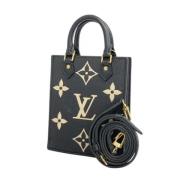 Pre-owned Canvas handbags Louis Vuitton Vintage , Black , Dames