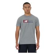 Essentials Heathertech T-shirt New Balance , Gray , Heren