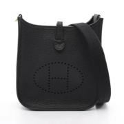 Pre-owned Leather shoulder-bags Hermès Vintage , Black , Dames