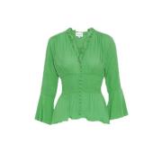 Sally Top Smaragdgroen Viscose American Dreams , Green , Dames