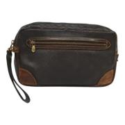 Pre-owned Canvas clutches Louis Vuitton Vintage , Brown , Dames