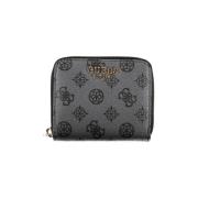 Grijze Polyethyleen Portemonnee met Rits en Logo Guess , Gray , Dames