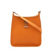 Pre-owned Leather crossbody-bags Hermès Vintage , Orange , Dames