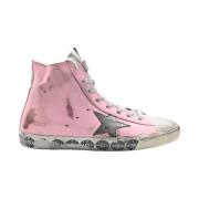 Rose Silver Star Sneakers Golden Goose , Pink , Dames