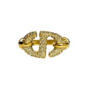 Pre-owned Metal rings Dior Vintage , Yellow , Dames