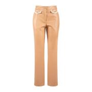 Rechte pijp imitatieleer broek Nenette , Brown , Dames