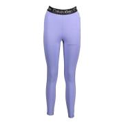 Paarse Leggings met Elastische Taille en Contrastdetails Calvin Klein ...