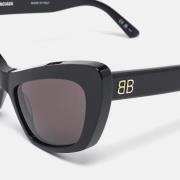 Pre-owned Acetate sunglasses Balenciaga Vintage , Black , Dames