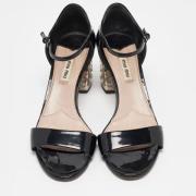 Pre-owned Fabric sandals Miu Miu Pre-owned , Black , Dames