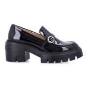 Zwarte Gesloten Loafer met Kristallen Gesp Stuart Weitzman , Black , D...