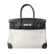 Pre-owned Canvas handbags Hermès Vintage , Gray , Dames