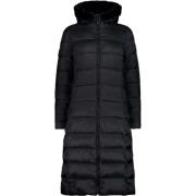 Zwarte Winterjas met Nepbont CMP , Black , Dames