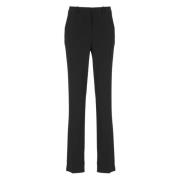 Zwarte Viscose Broek met Riemlussen Pinko , Black , Dames