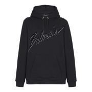 Flocked Letter hoodie Balmain , Black , Heren