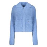 Klassieke Wol Zip Jas LOW Classic , Blue , Dames