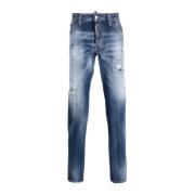 Gedistresseerde Slim-Fit Jeans Dsquared2 , Blue , Heren