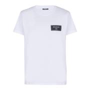 T-shirt met Couture label Balmain , White , Heren