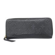 Pre-owned Leather wallets Louis Vuitton Vintage , Black , Dames