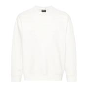 Katoenen sweatshirt met adelaarslogo Emporio Armani , White , Heren