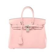 Pre-owned Leather handbags Hermès Vintage , Pink , Dames