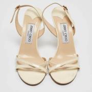 Pre-owned Leather sandals Jimmy Choo Pre-owned , Beige , Dames