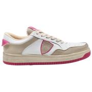 Lage Sneakers Lyon Mixage Wit Roze Philippe Model , Beige , Heren