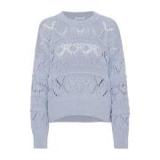 Blauwe Katoenen Pullover met Origineel Patroon American Dreams , Blue ...