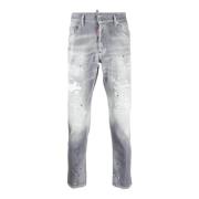 Straight-Leg Jeans Dsquared2 , Gray , Heren