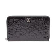 Pre-owned Leather wallets Chanel Vintage , Brown , Dames