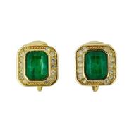 Pre-owned Yellow Gold dior-jewelry Dior Vintage , Green , Dames