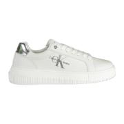 Stijlvolle Witte Sneakers voor Vrouwen Calvin Klein , White , Dames