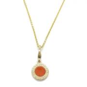 Pre-owned Yellow Gold necklaces Bvlgari Vintage , Orange , Dames