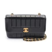 Pre-owned Leather chanel-bags Chanel Vintage , Black , Dames