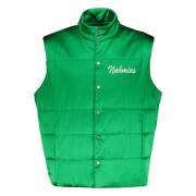 Logo Detail Gewatteerde Bodywarmer Nahmias , Green , Heren